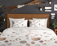 Guten Morgen Flanellen Duvet Cover "Mirre" - Sand - Dubbele instopflap