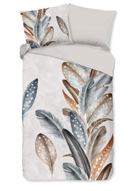 Guten Morgen Flanellen Duvet Cover "Eina" - Sand - Dubbele instopflap