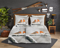 Guten Morgen Flanellen Duvet Cover "Greets" - Grau - Rits