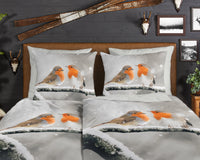 Guten Morgen Flanellen Duvet Cover "Greets" - Grau - Rits