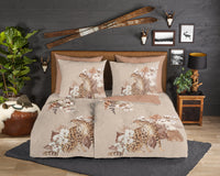 Guten Morgen Flanellen Duvet Cover "Chevy" - Sand - Rits