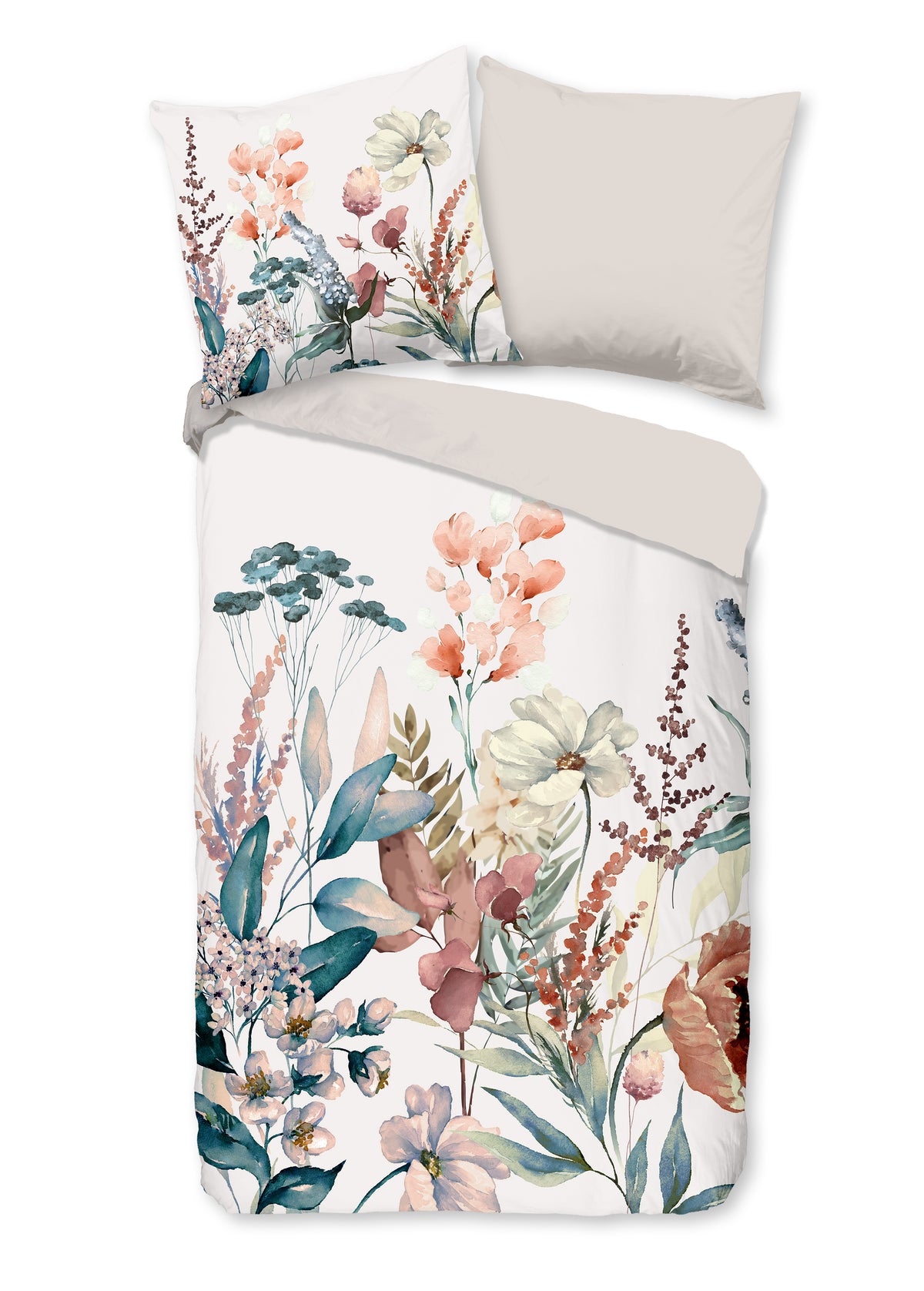 Guten Morgen Flanellen Duvet Cover "Aime" - Multi - Rits