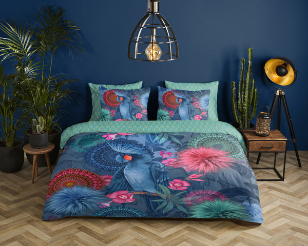 Hip Satin Duvet Cover "vonelia" - Multi - Dubbele instopflap