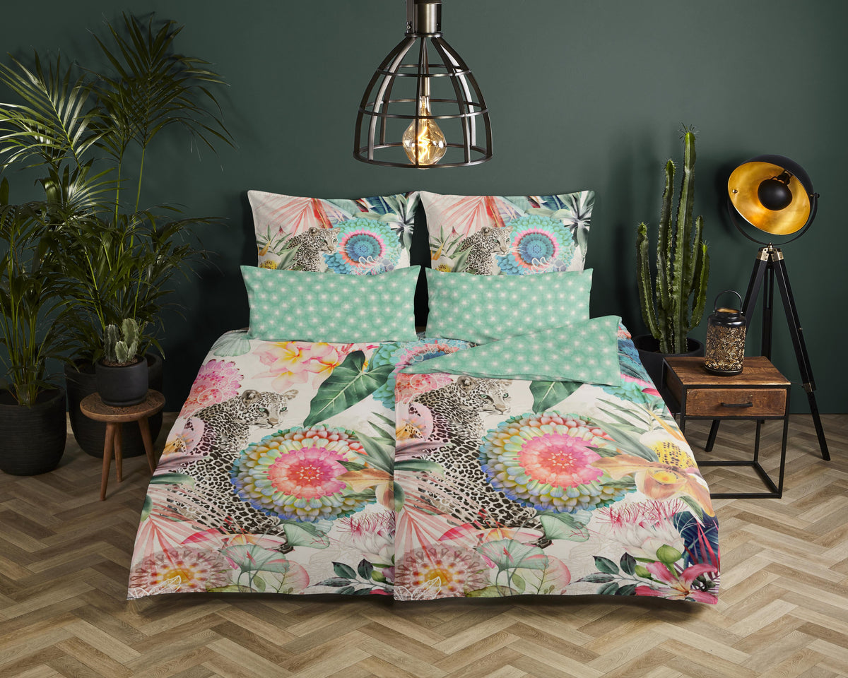 Hip Satin Duvet Cover "Verda" - Multi - Rits