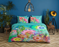 Hip Satin Duvet Cover "Amada" - Multi - Dubbele instopflap