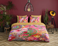 Hip Satin Duvet Cover "Nevine" - Multi - Dubbele instopflap